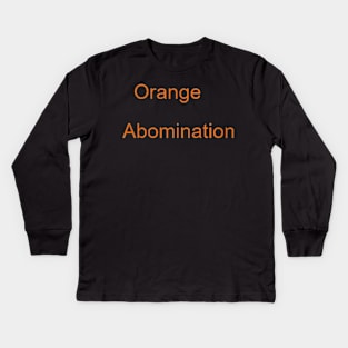 Orange Abomination Hoodie Kids Long Sleeve T-Shirt